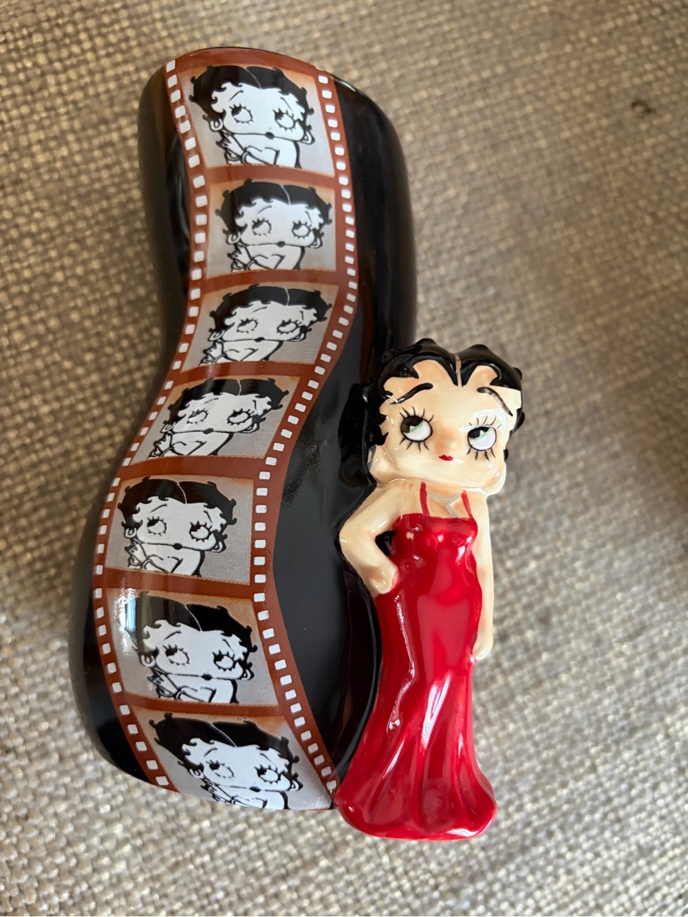 Betty Boop Black & Red Filmstrip Sculpture